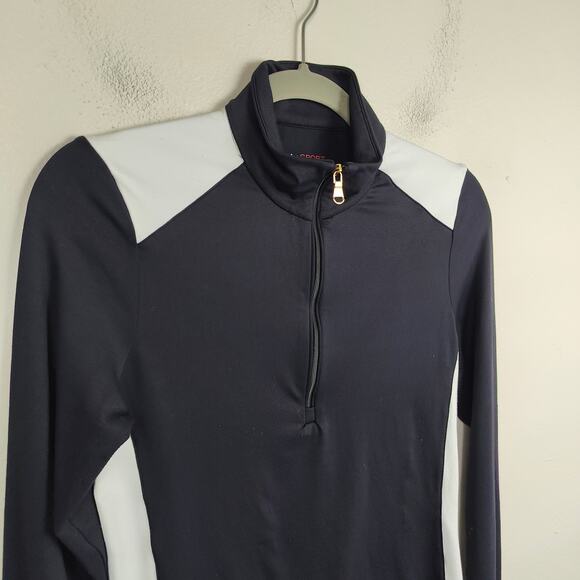 Lohla Sport‎ 1/2 Zip Sweater Womens XS Black White Colorblock Golf Top Stretch - Picture 2 of 7
